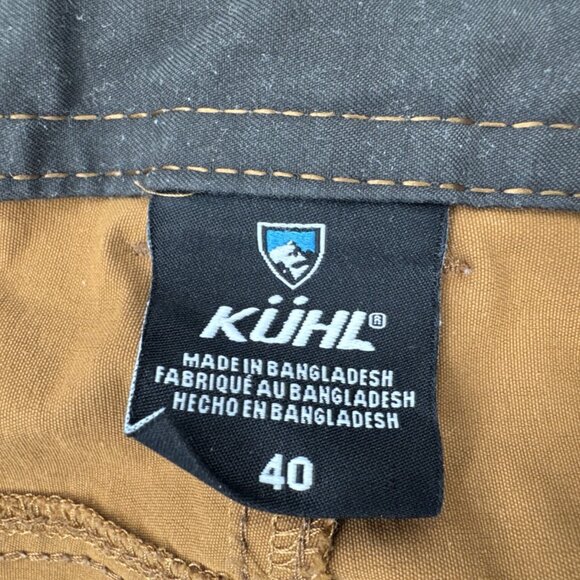 Kuhl Hiking Shorts Mens 40 Brown Outdoor Cargo Zip Pockets Stretch Nylon 108846 - Picture 3 of 12